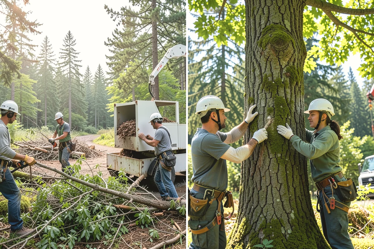 Mulching in La Conner, Skagit County, WA - Inspect the tree and its site
