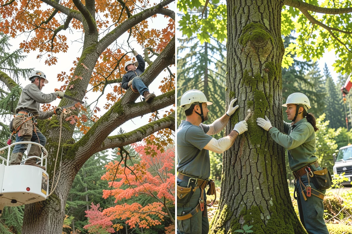 Mulching in North Bend, King County, WA - Inspect the tree and its site