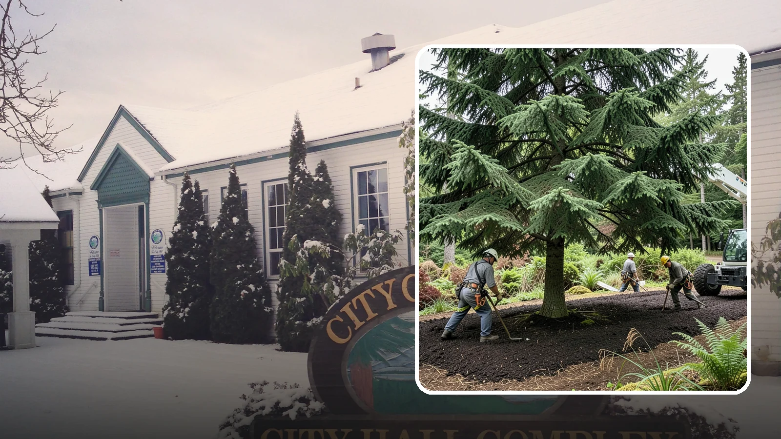Mulching in Pacific, King County, WA - The application of mulch over the root zone.