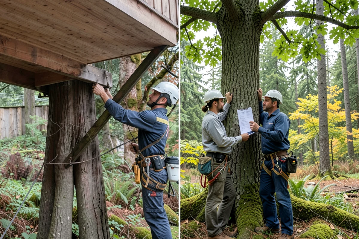 Mulching in Puyallup, Pierce County, WA - Inspect the tree and its site