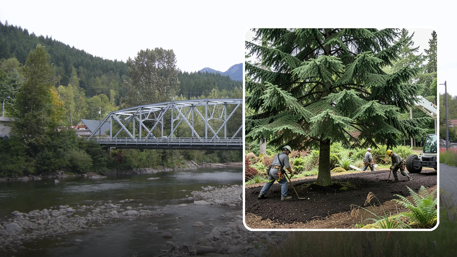 Mulching in Skykomish, King County, WA - The application of mulch over the root zone.