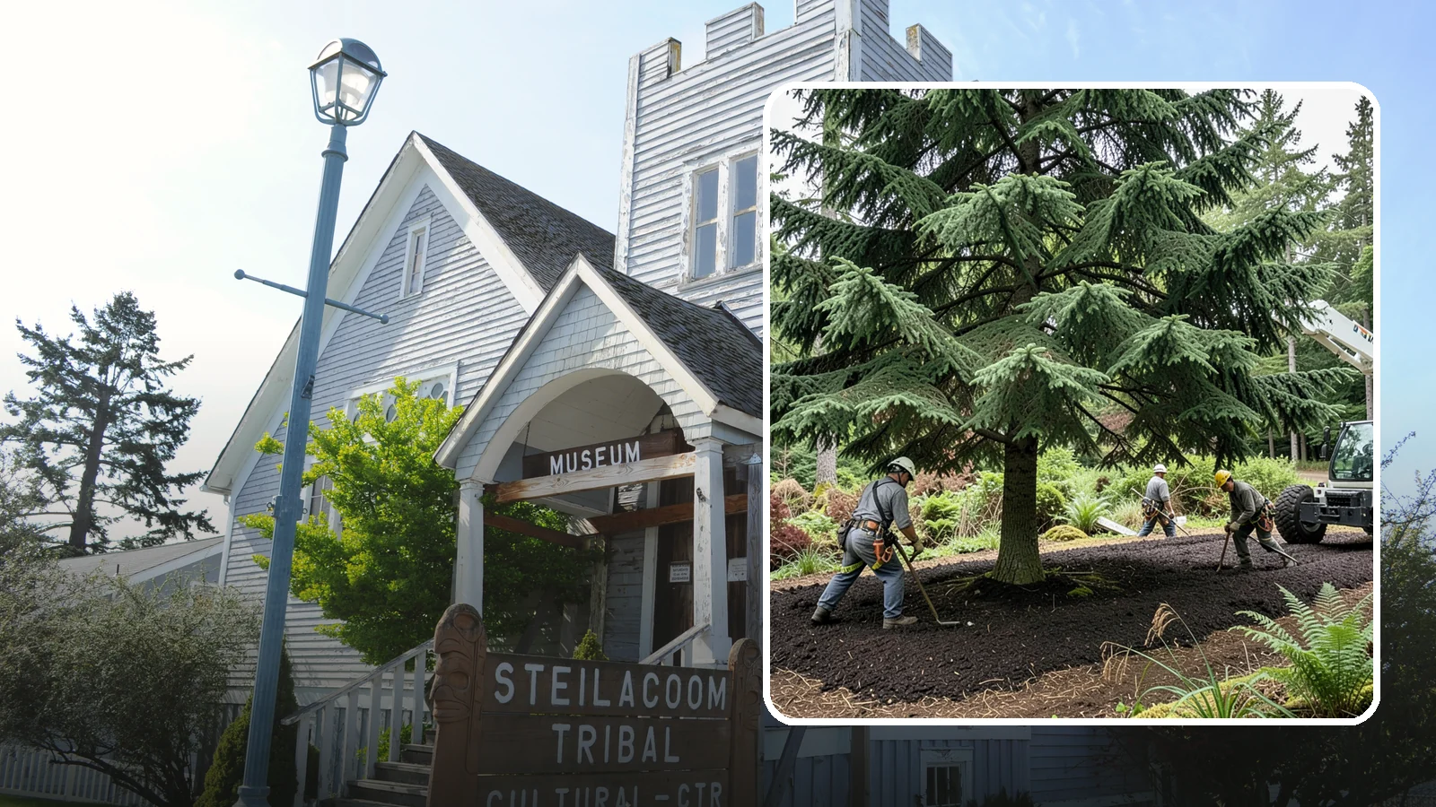 Mulching in Steilacoom, Pierce County, WA - The application of mulch over the root zone.