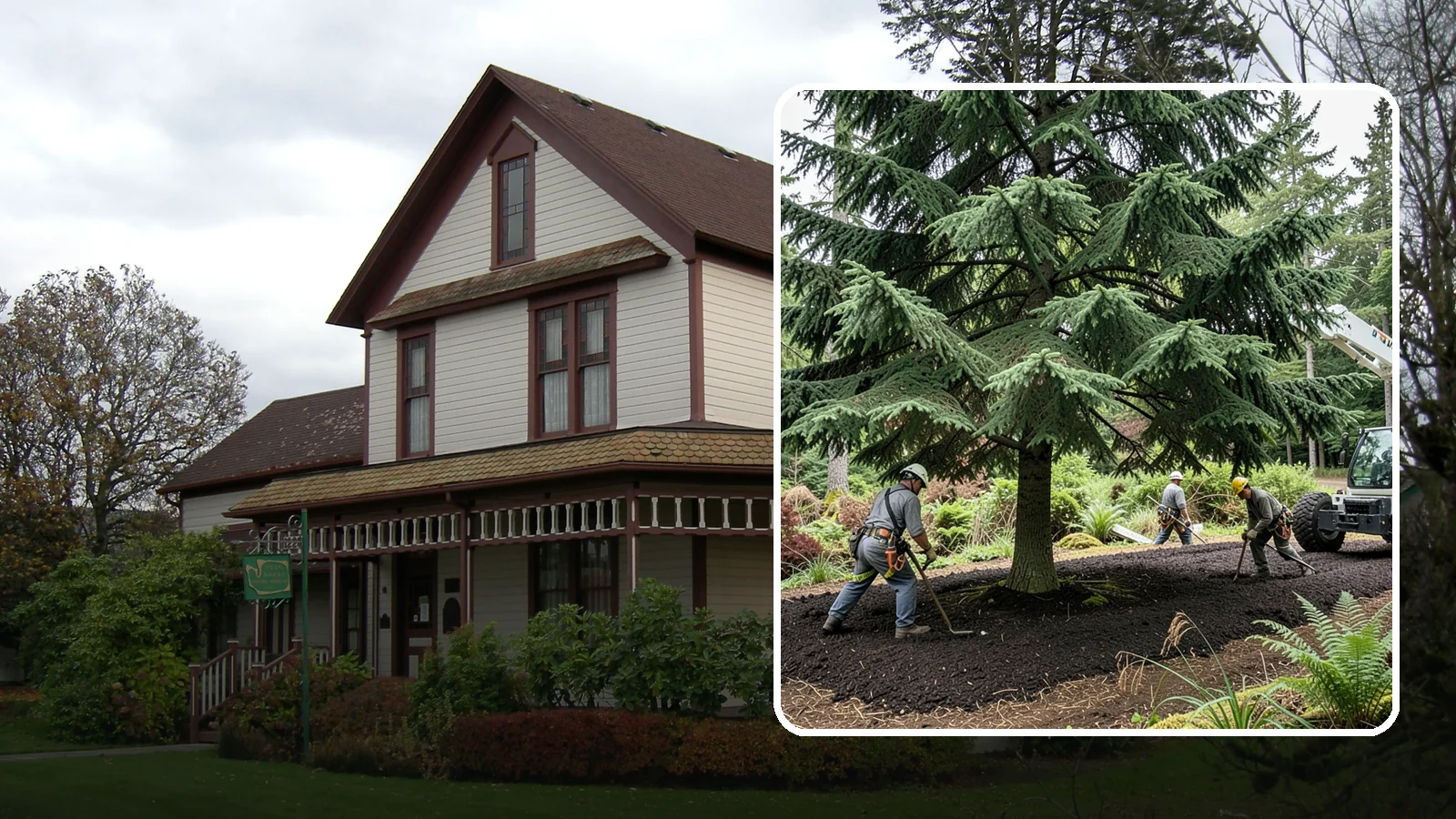 Mulching in Sumner, Pierce County, WA - The application of mulch over the root zone.