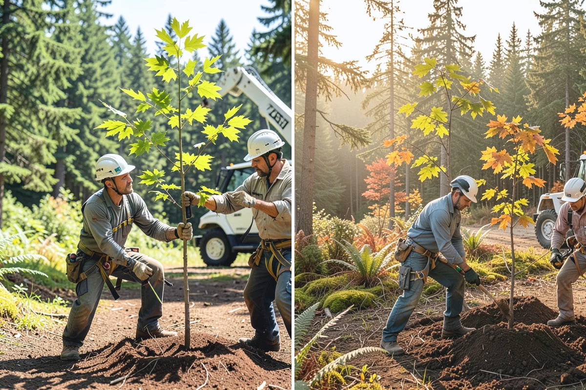 Mulching in Wilkeson, Pierce County, WA - Inspect the tree and its site