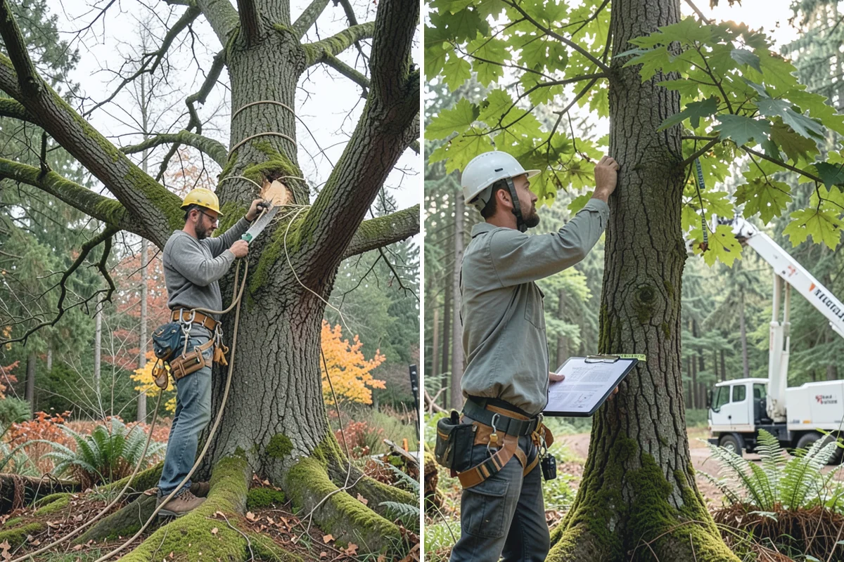 Mulching in Woodinville, King County, WA - Inspect the tree and its site