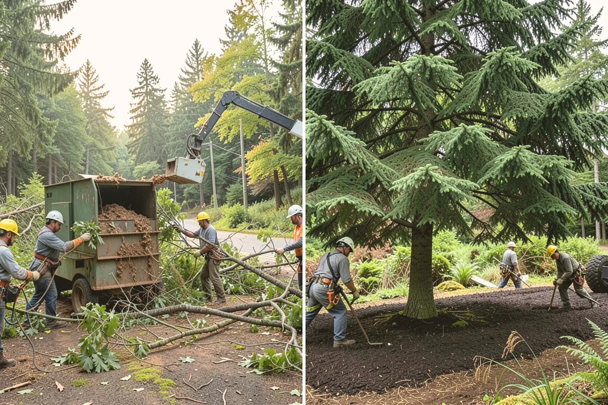 Multi-tree removal in Algona, King County, WA - On-site assessment and hazard evaluation