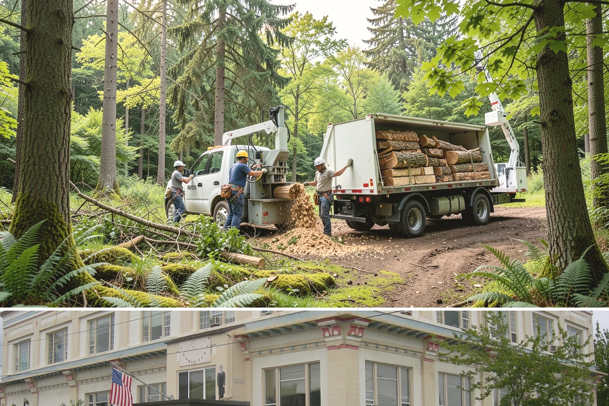 Multi-tree removal in Anacortes, Skagit County, WA - This service is best performed year-round in the Puget Sound climate provided that ground conditions allow equipment mobility...