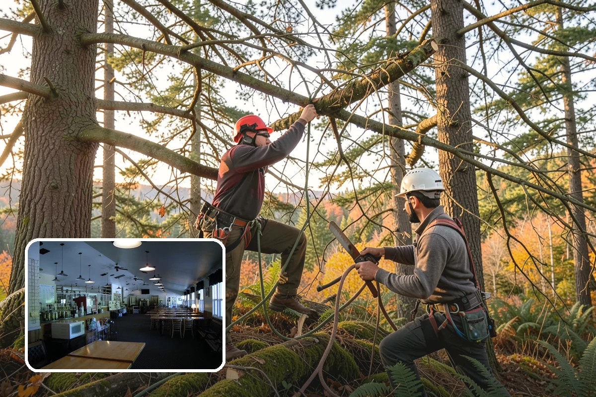 Multi-tree removal in Black Diamond, King County, WA - Removes safety hazards and reduces liability