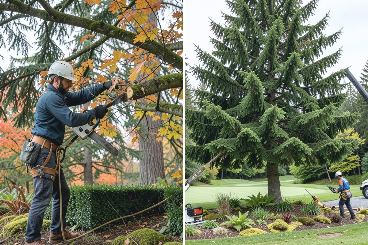Multi-tree removal in Bonney Lake, Pierce County, WA - On-site assessment and hazard evaluation