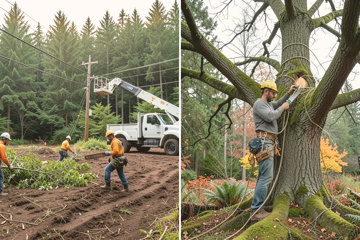 Multi-tree removal in Bothell, King County, WA - On-site assessment and hazard evaluation