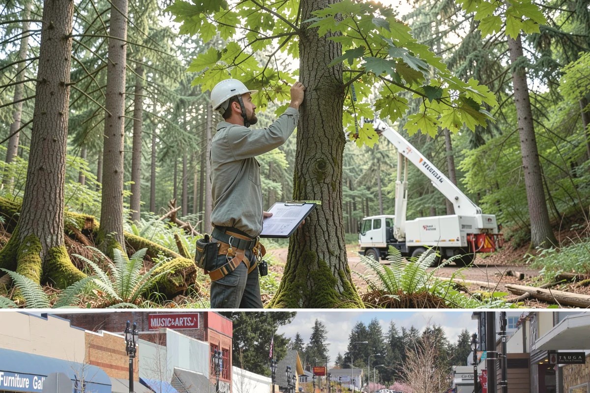 Multi-tree removal in Bothell, King County, WA - This service is best performed year-round in the Puget Sound climate provided that ground conditions allow equipment mobility...