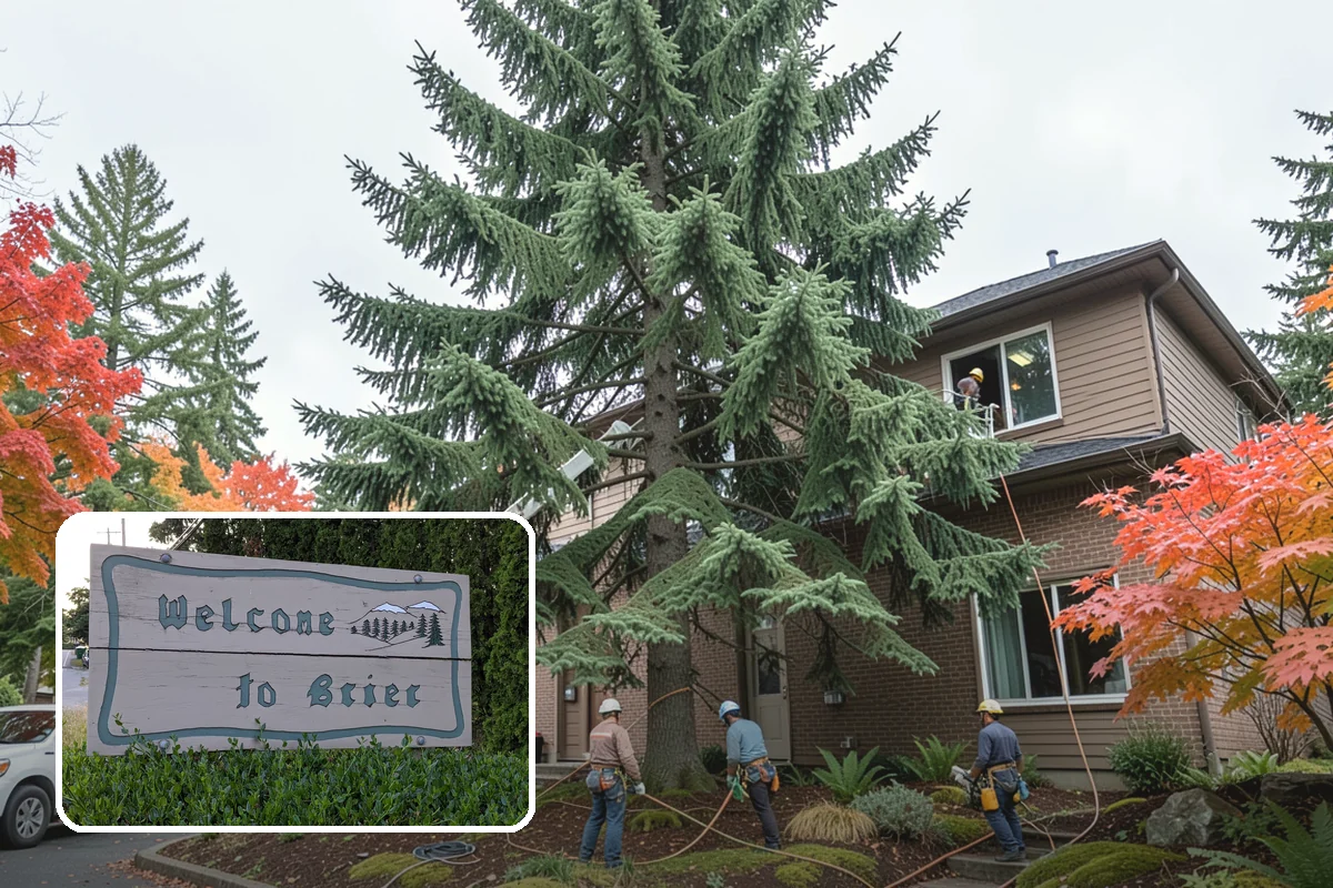 Multi-tree removal in Brier, Snohomish County, WA - Removes safety hazards and reduces liability