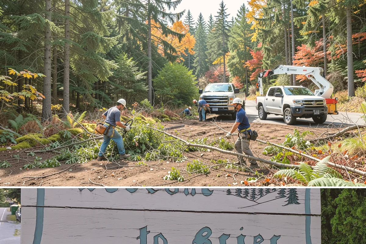 Multi-tree removal in Brier, Snohomish County, WA - This service is best performed year-round in the Puget Sound climate provided that ground conditions allow equipment mobility...