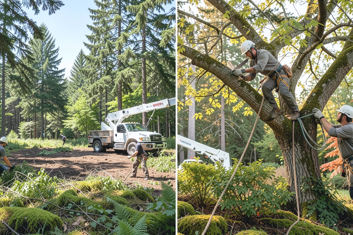 Multi-tree removal in Buckley, Pierce County, WA - On-site assessment and hazard evaluation