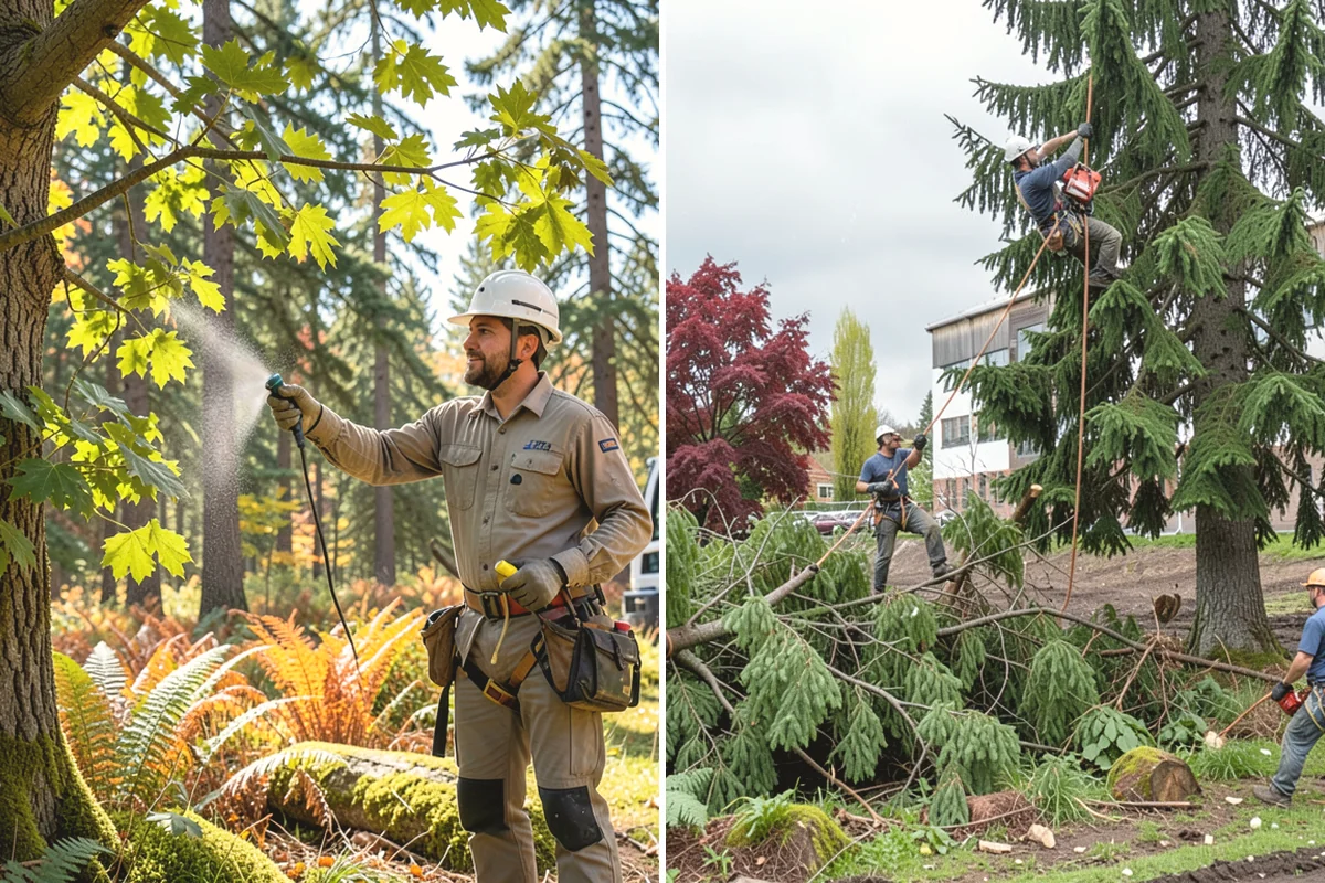 Multi-tree removal in Burien, King County, WA - On-site assessment and hazard evaluation