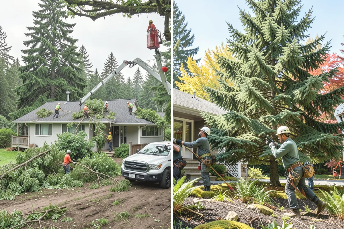 Multi-tree removal in Carnation, King County, WA - On-site assessment and hazard evaluation