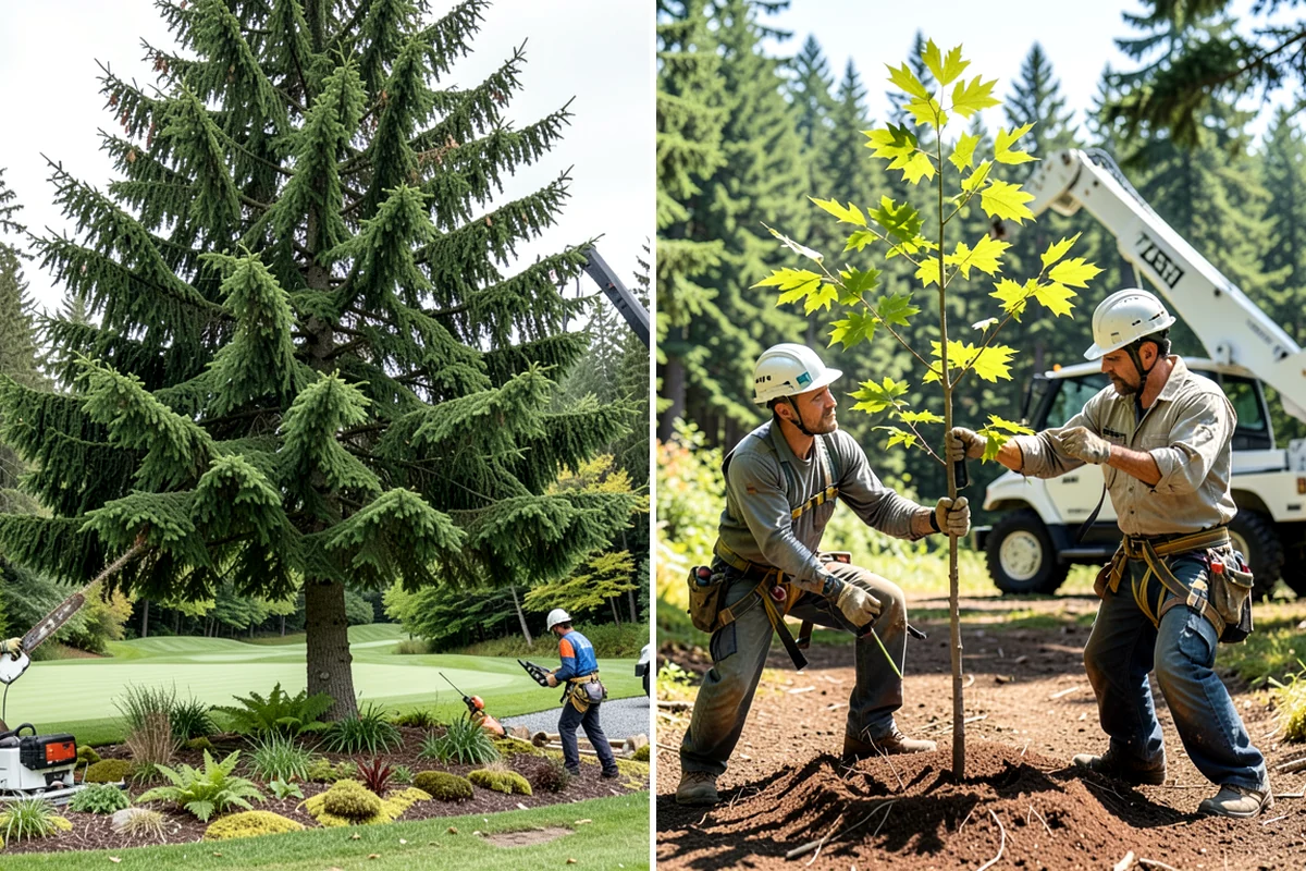 Multi-tree removal in Clyde Hill, King County, WA - On-site assessment and hazard evaluation