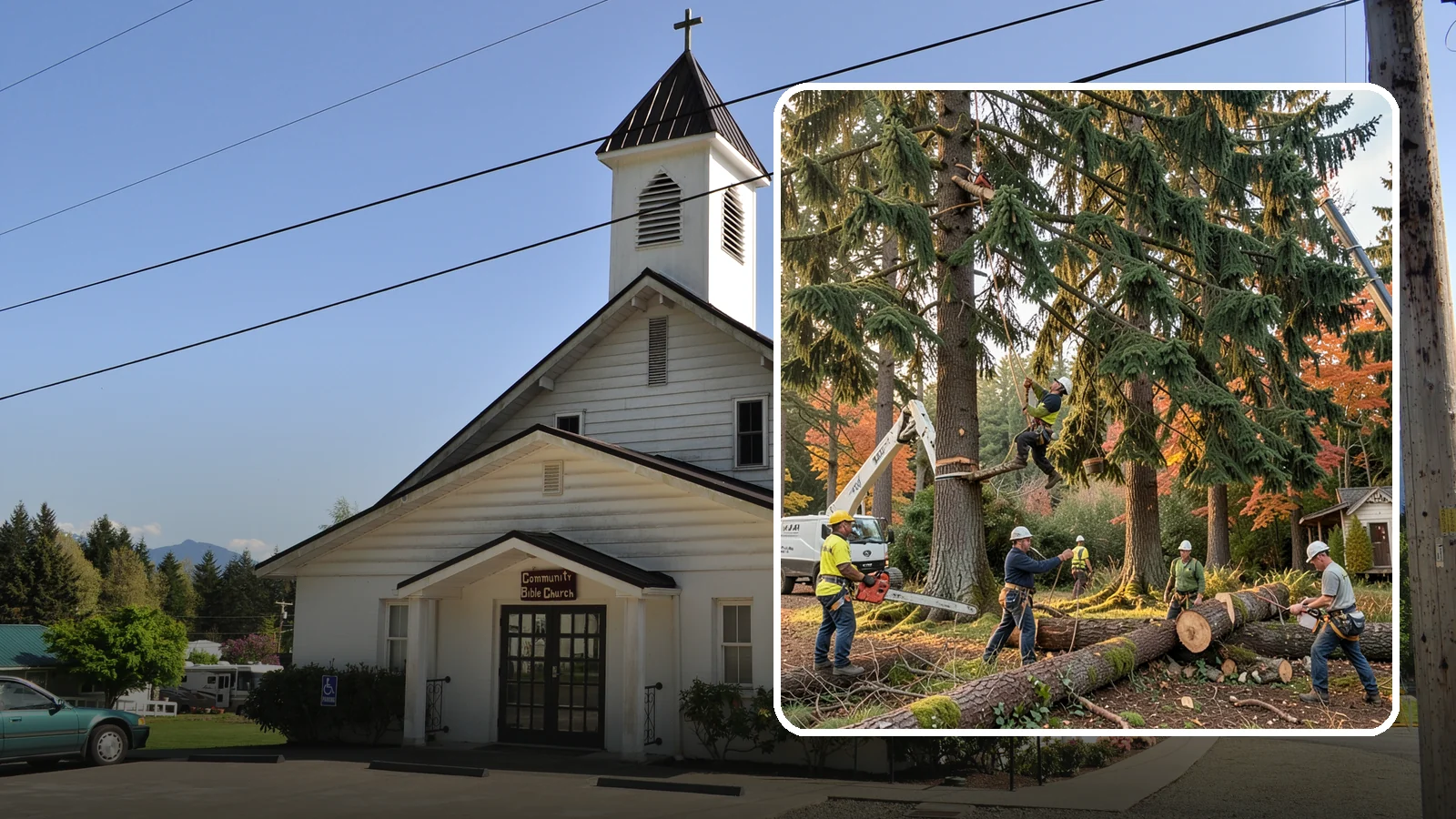 Multi-tree removal in Concrete, Skagit County, WA - The coordinated removal of several trees in a single project.