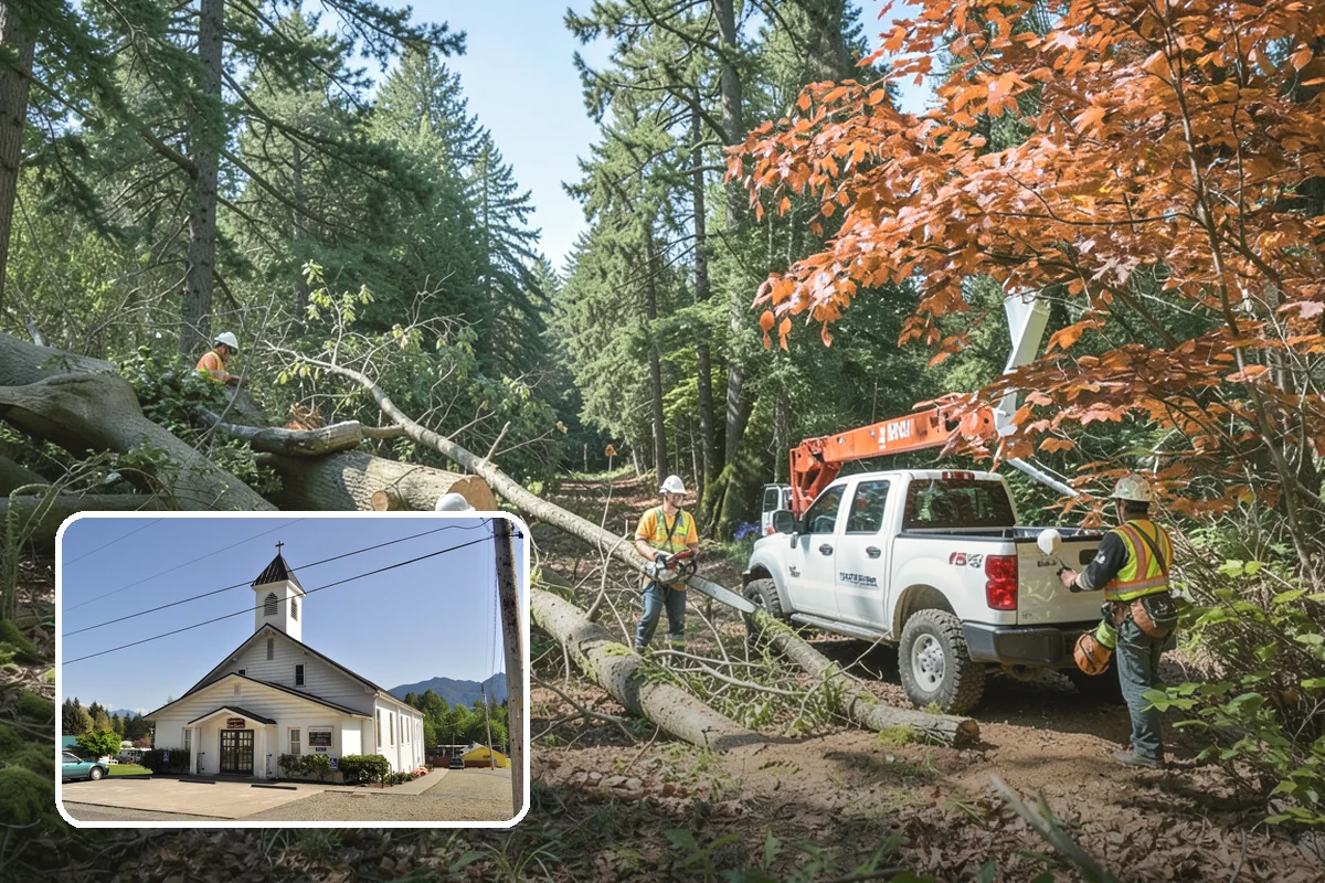 Multi-tree removal in Concrete, Skagit County, WA - Removes safety hazards and reduces liability