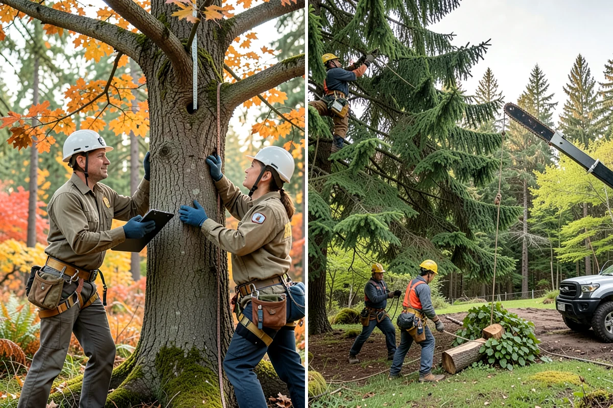 Multi-tree removal in Concrete, Skagit County, WA - On-site assessment and hazard evaluation
