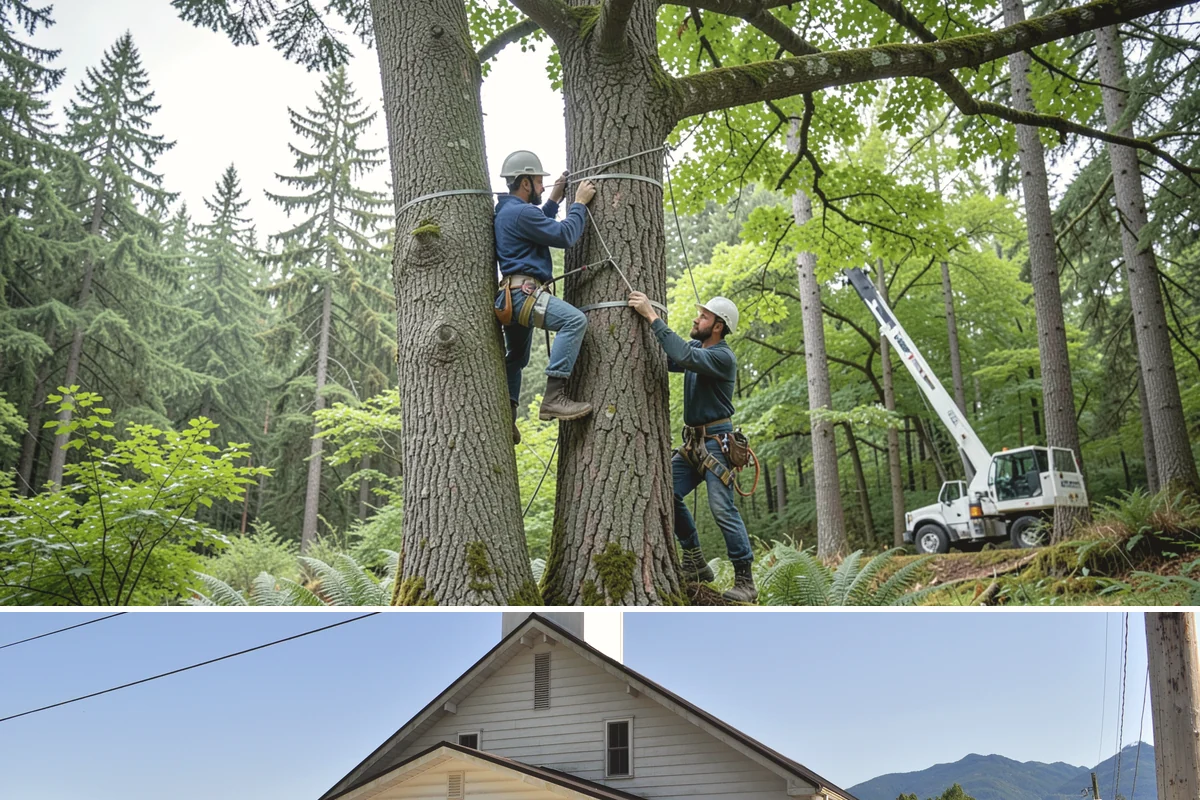 Multi-tree removal in Concrete, Skagit County, WA - This service is best performed year-round in the Puget Sound climate provided that ground conditions allow equipment mobility...