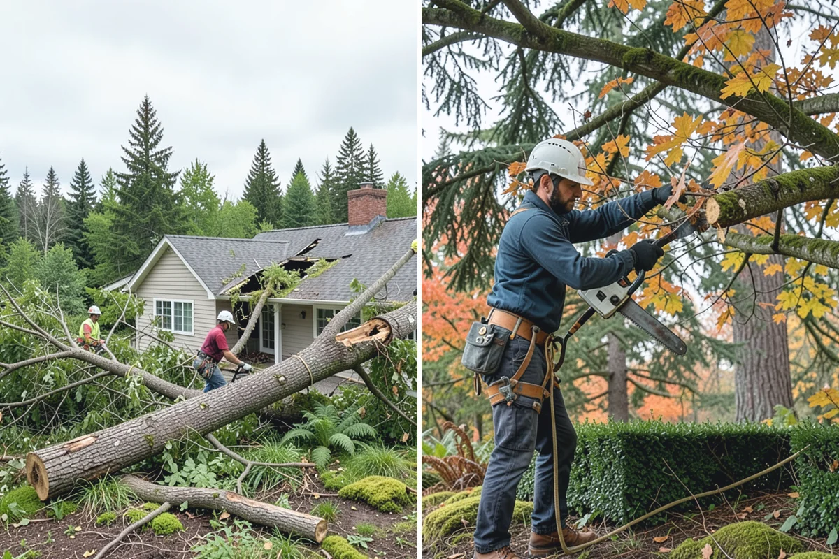 Multi-tree removal in Des Moines, King County, WA - On-site assessment and hazard evaluation