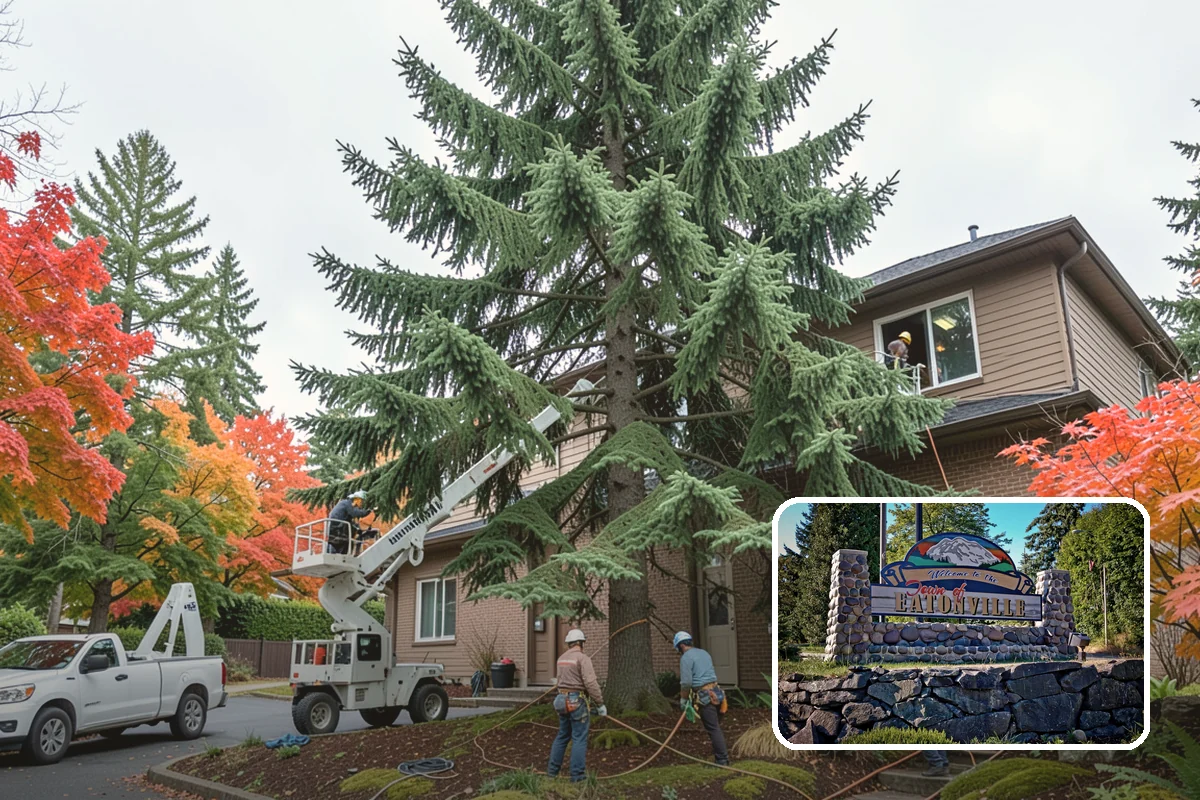 Multi-tree removal in Eatonville, Pierce County, WA - Removes safety hazards and reduces liability
