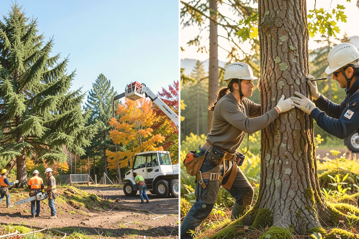 Multi-tree removal in Eatonville, Pierce County, WA - On-site assessment and hazard evaluation