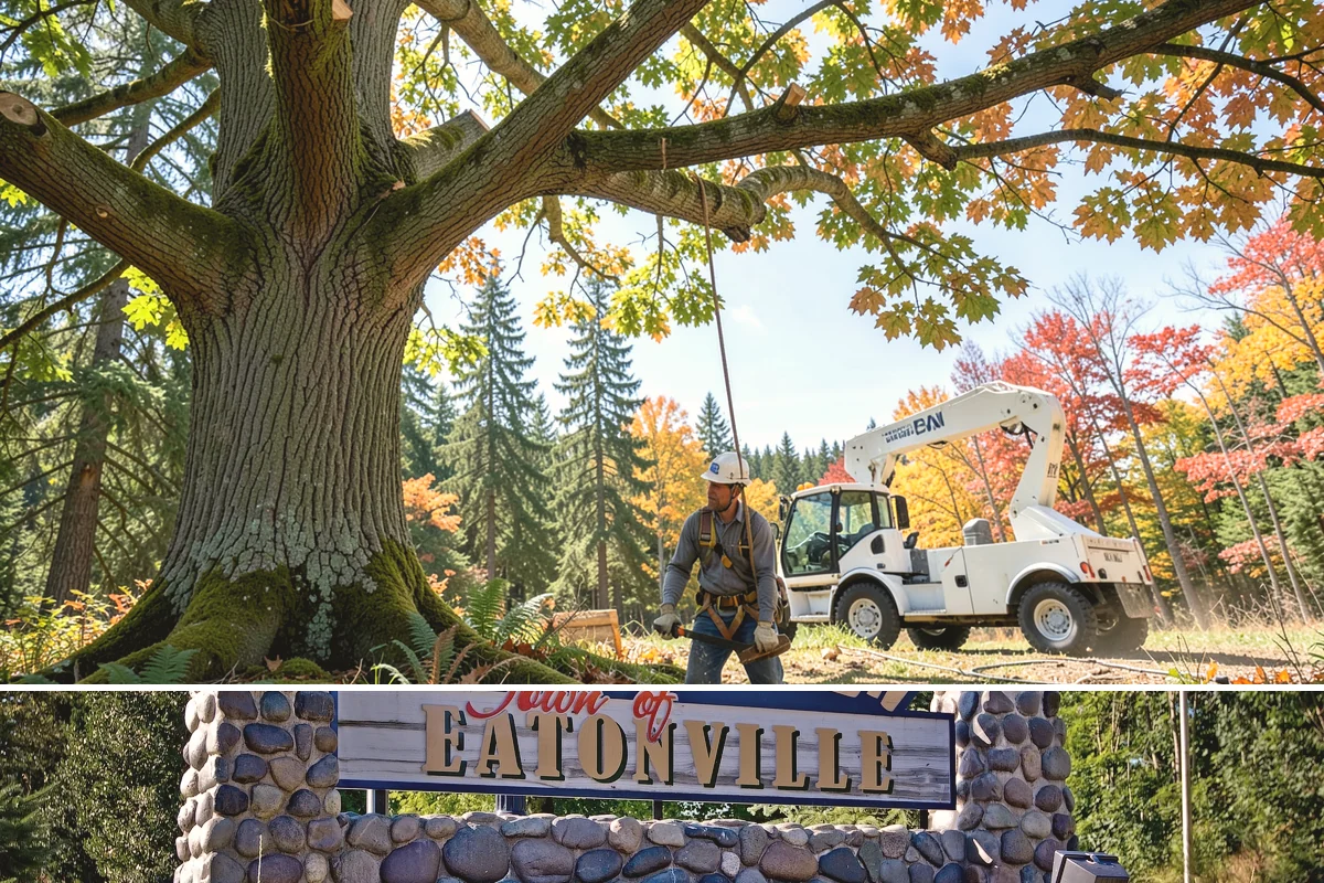 Multi-tree removal in Eatonville, Pierce County, WA - This service is best performed year-round in the Puget Sound climate provided that ground conditions allow equipment mobility...