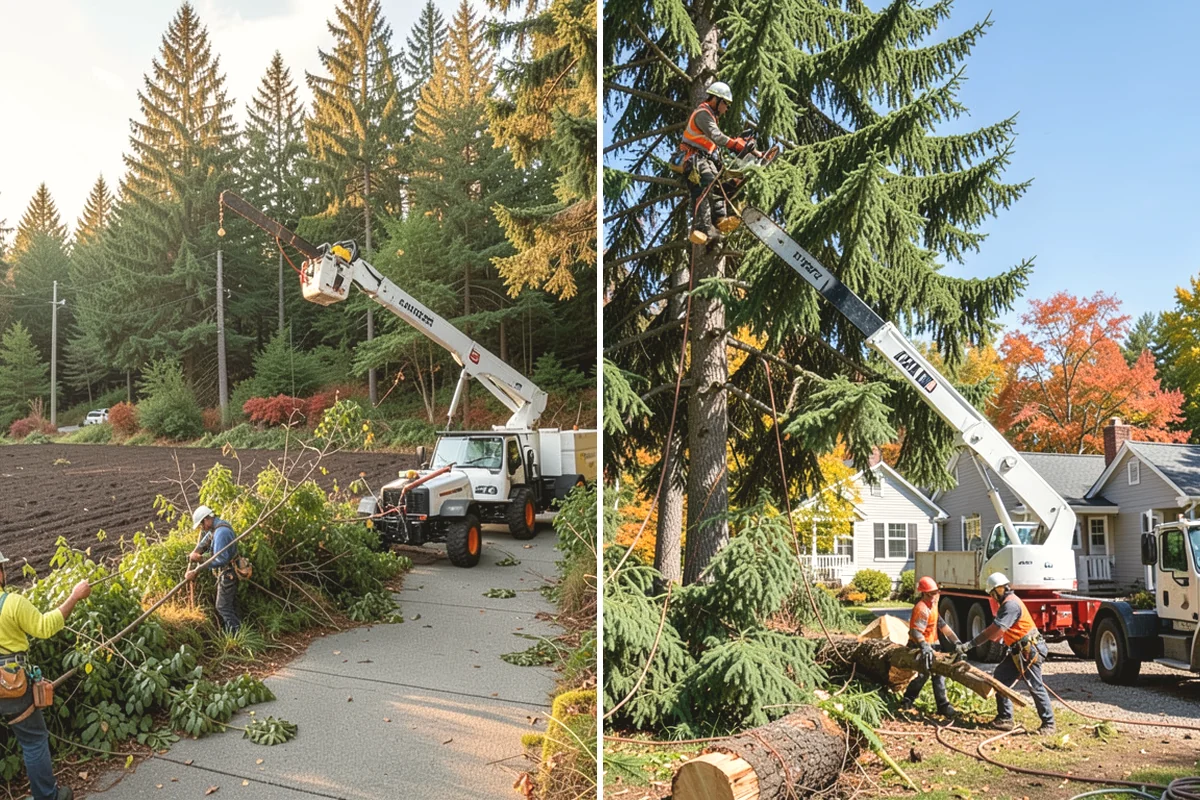 Multi-tree removal in Edgewood, Pierce County, WA - On-site assessment and hazard evaluation