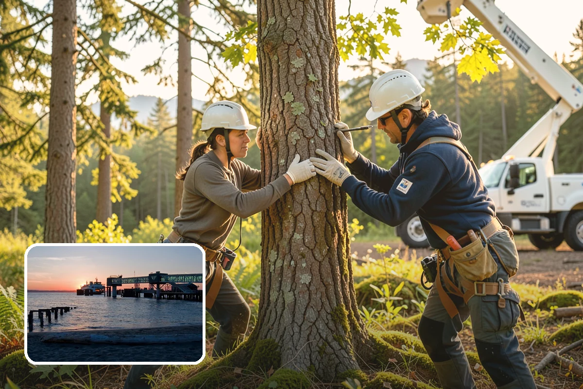 Multi-tree removal in Edmonds, Snohomish County, WA - Removes safety hazards and reduces liability