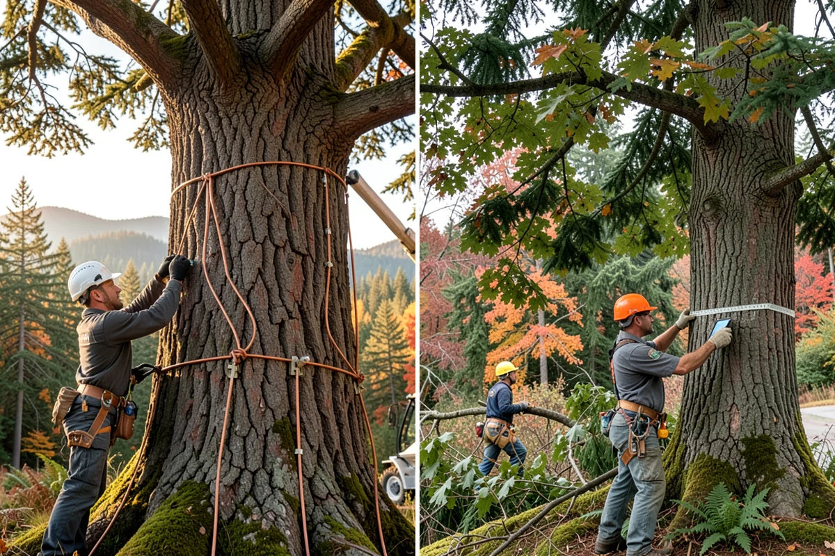 Multi-tree removal in Enumclaw, King County, WA - On-site assessment and hazard evaluation