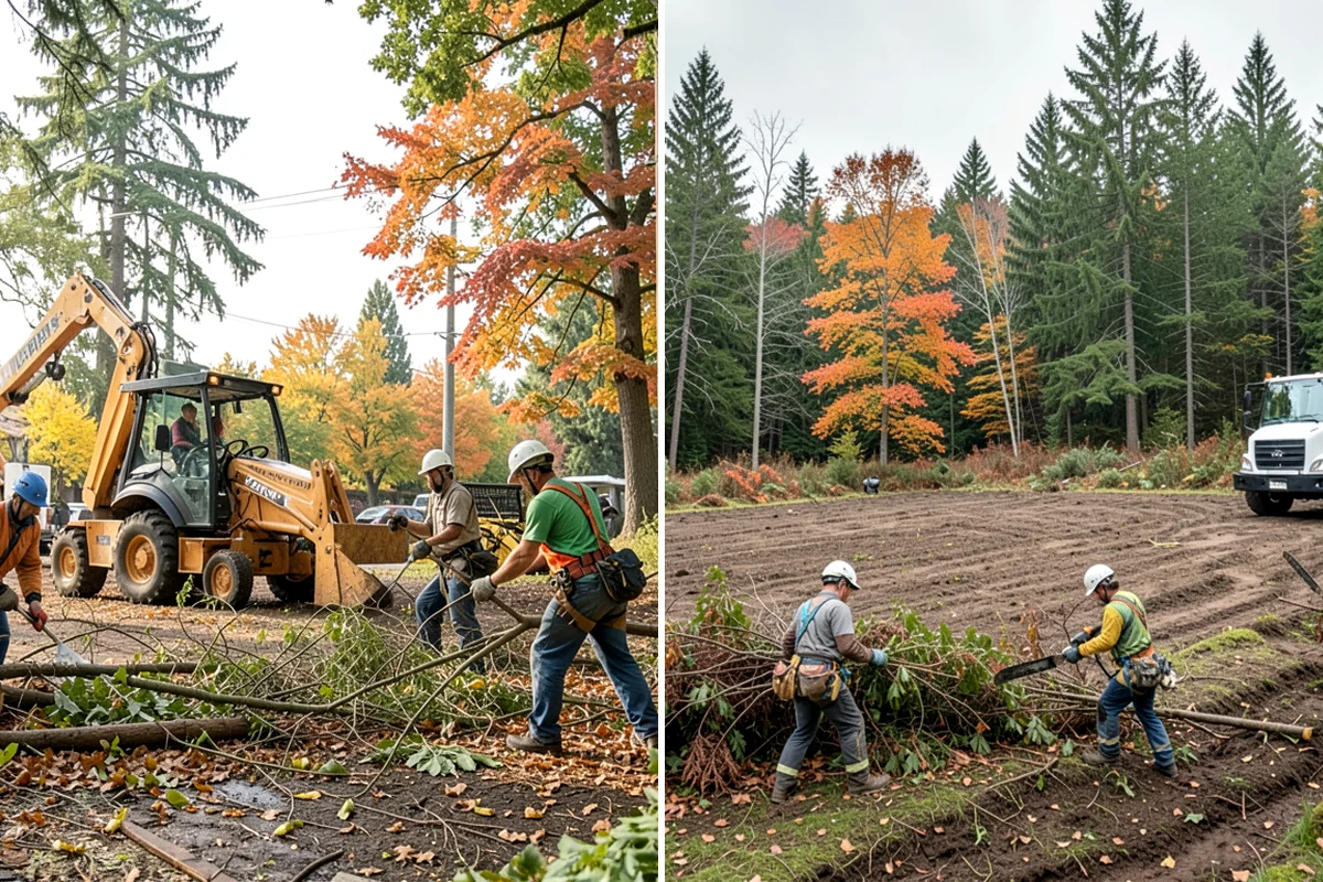 Multi-tree removal in Federal Way, King County, WA - On-site assessment and hazard evaluation
