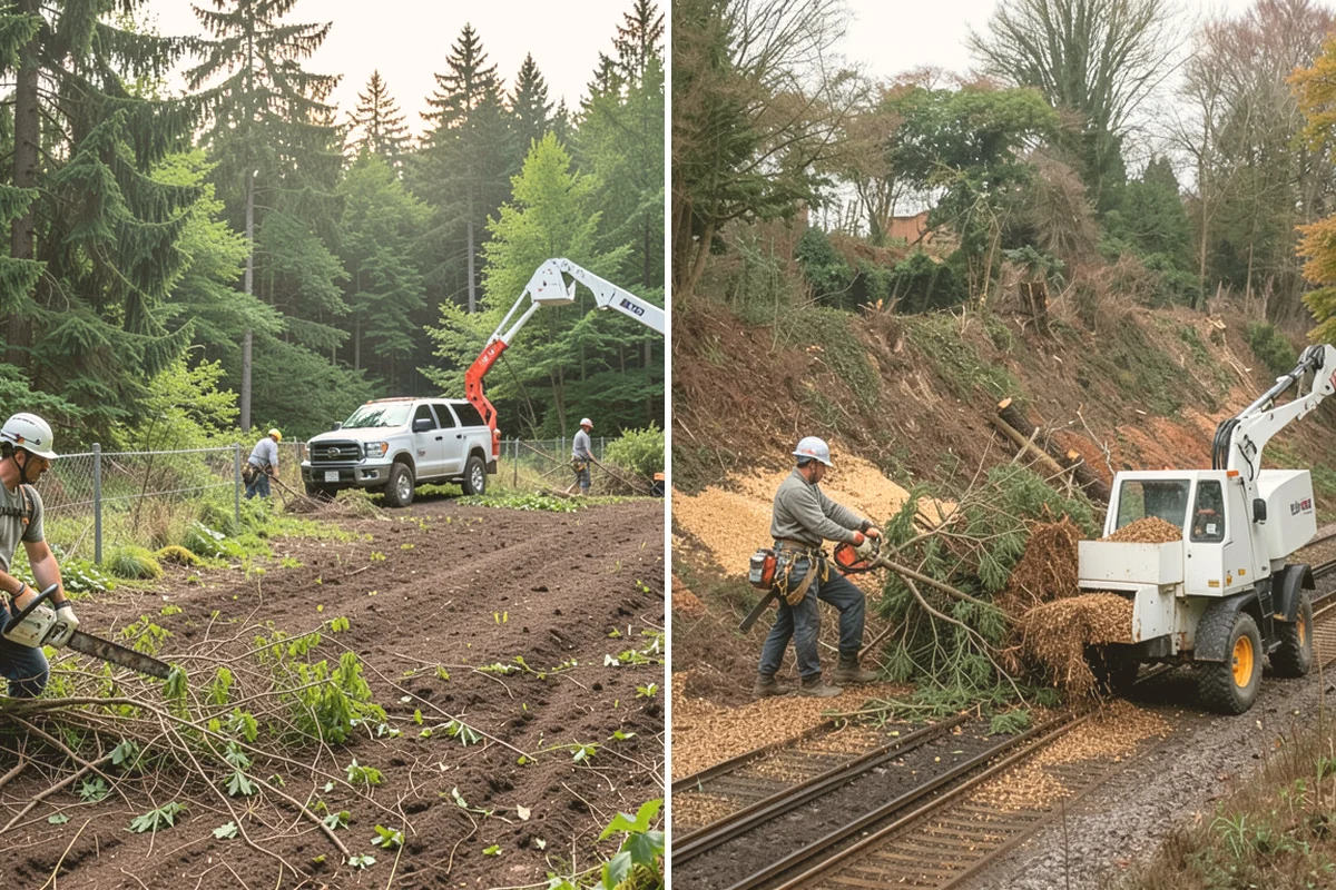 Multi-tree removal in Fife, Pierce County, WA - On-site assessment and hazard evaluation
