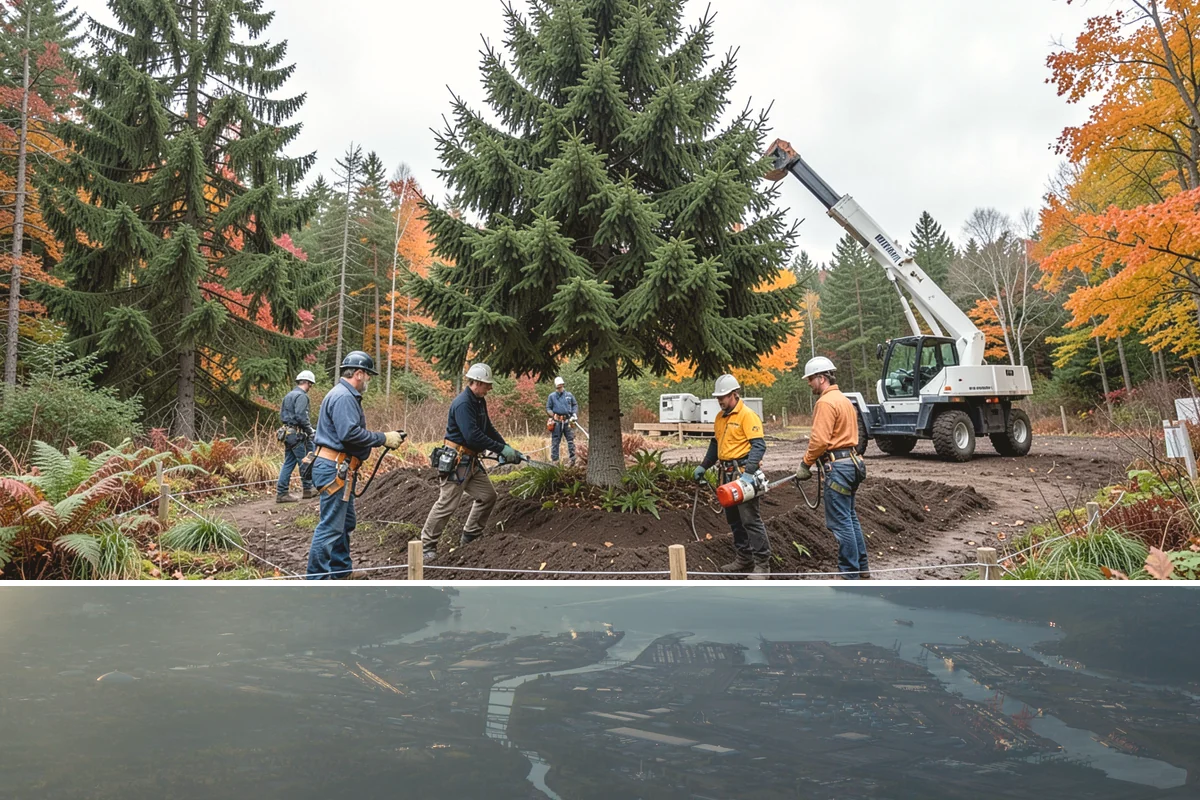 Multi-tree removal in Fife, Pierce County, WA - This service is best performed year-round in the Puget Sound climate provided that ground conditions allow equipment mobility...
