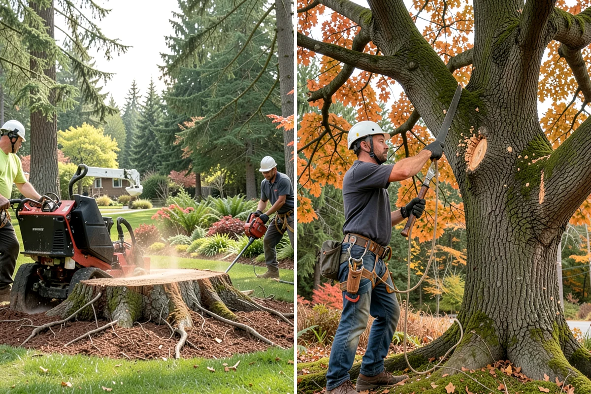 Multi-tree removal in Fircrest, Pierce County, WA - On-site assessment and hazard evaluation