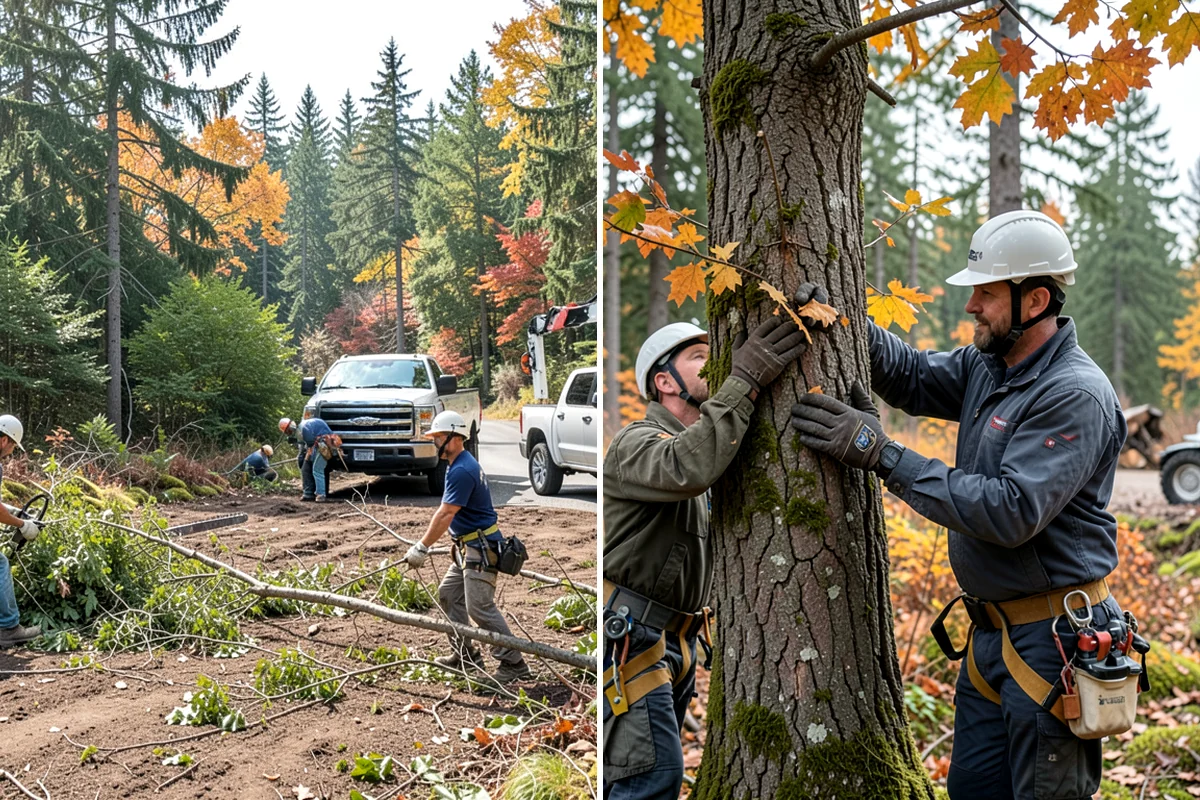 Multi-tree removal in Gig Harbor, Pierce County, WA - On-site assessment and hazard evaluation