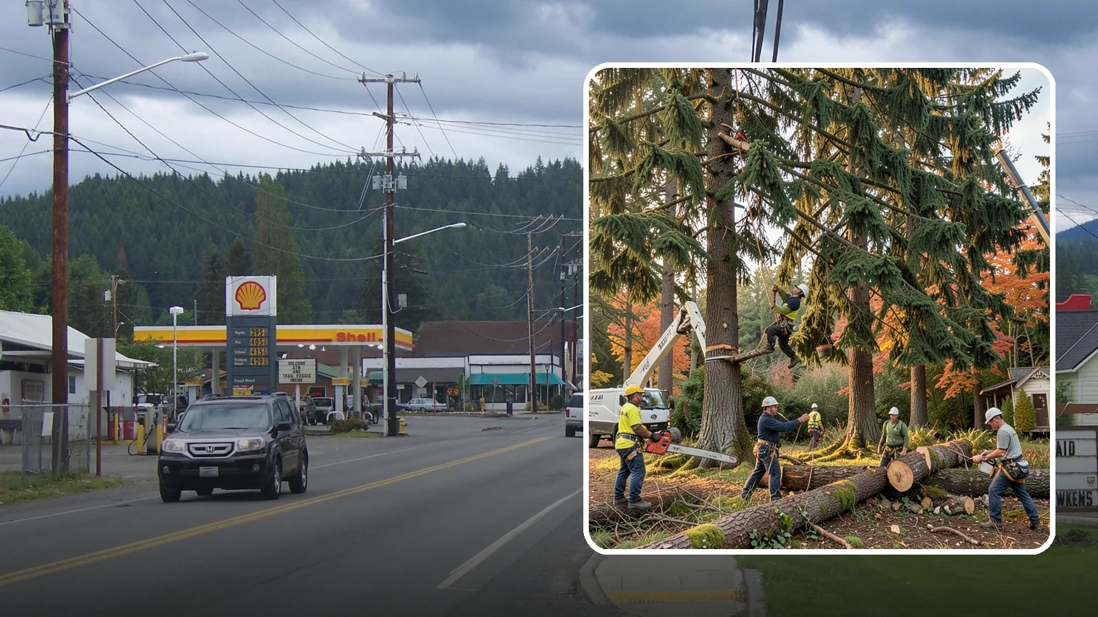 Multi-tree removal in Granite Falls, Snohomish County, WA - The coordinated removal of several trees in a single project.