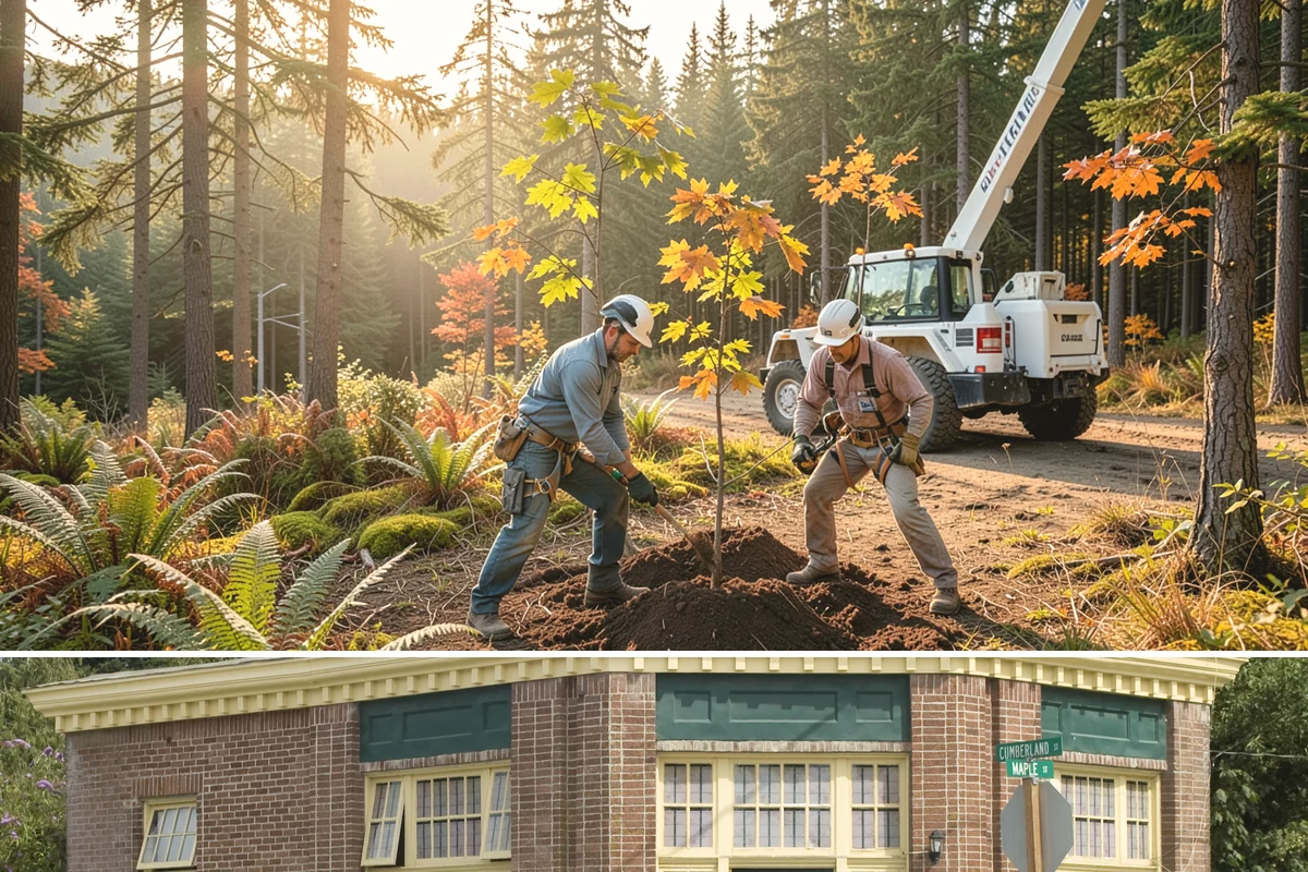 Multi-tree removal in Hamilton, Skagit County, WA - This service is best performed year-round in the Puget Sound climate provided that ground conditions allow equipment mobility...