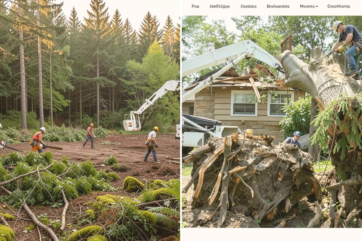Multi-tree removal in Index, Snohomish County, WA - On-site assessment and hazard evaluation