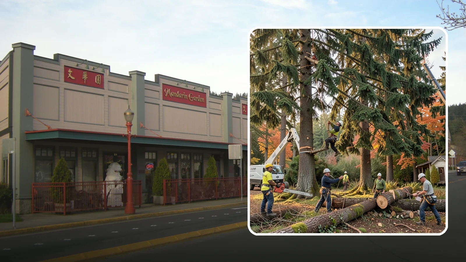 Multi-tree removal in Issaquah, King County, WA - The coordinated removal of several trees in a single project.
