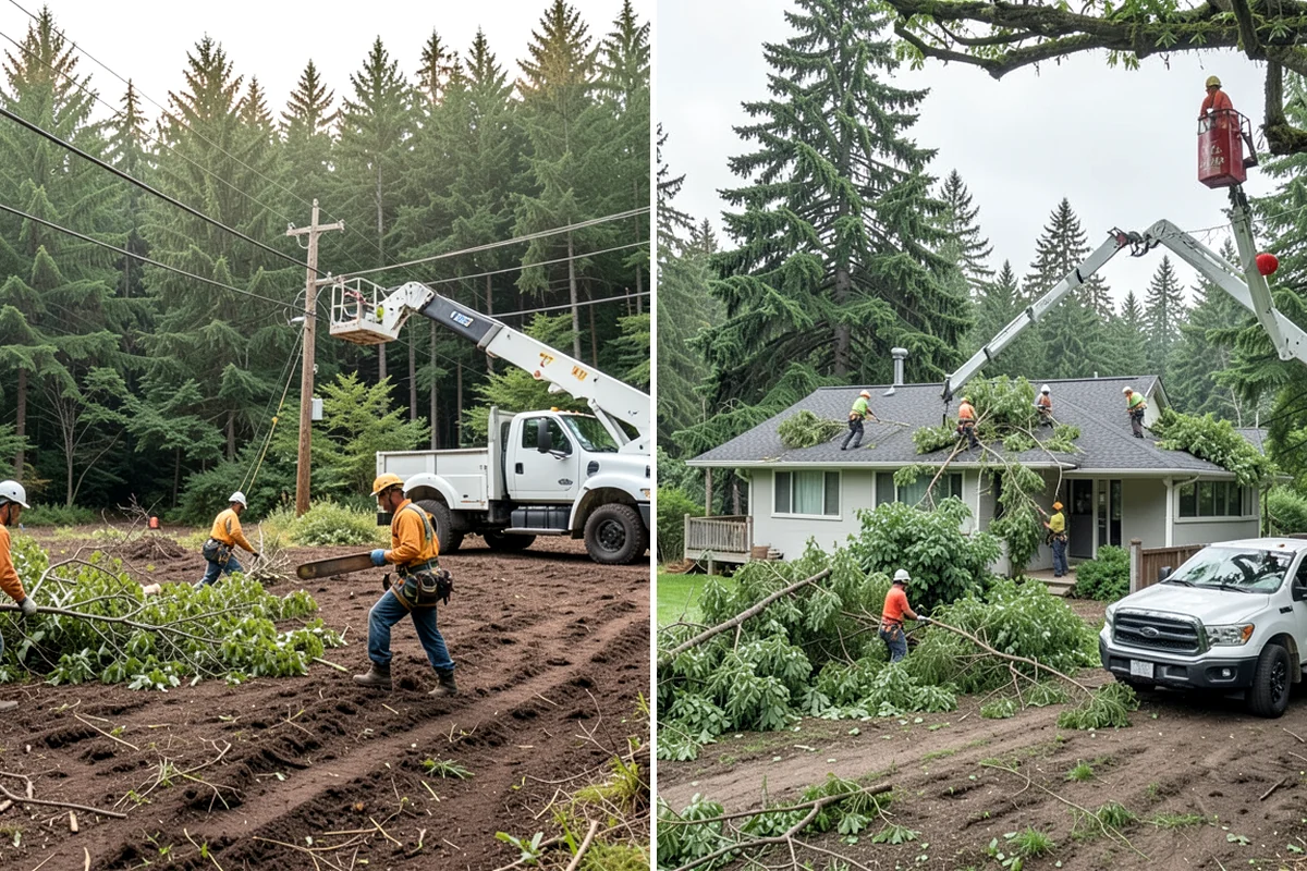 Multi-tree removal in Kenmore, King County, WA - On-site assessment and hazard evaluation