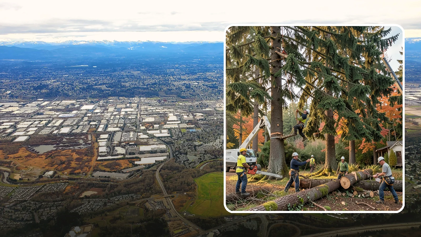 Multi-tree removal in Kent, King County, WA - The coordinated removal of several trees in a single project.