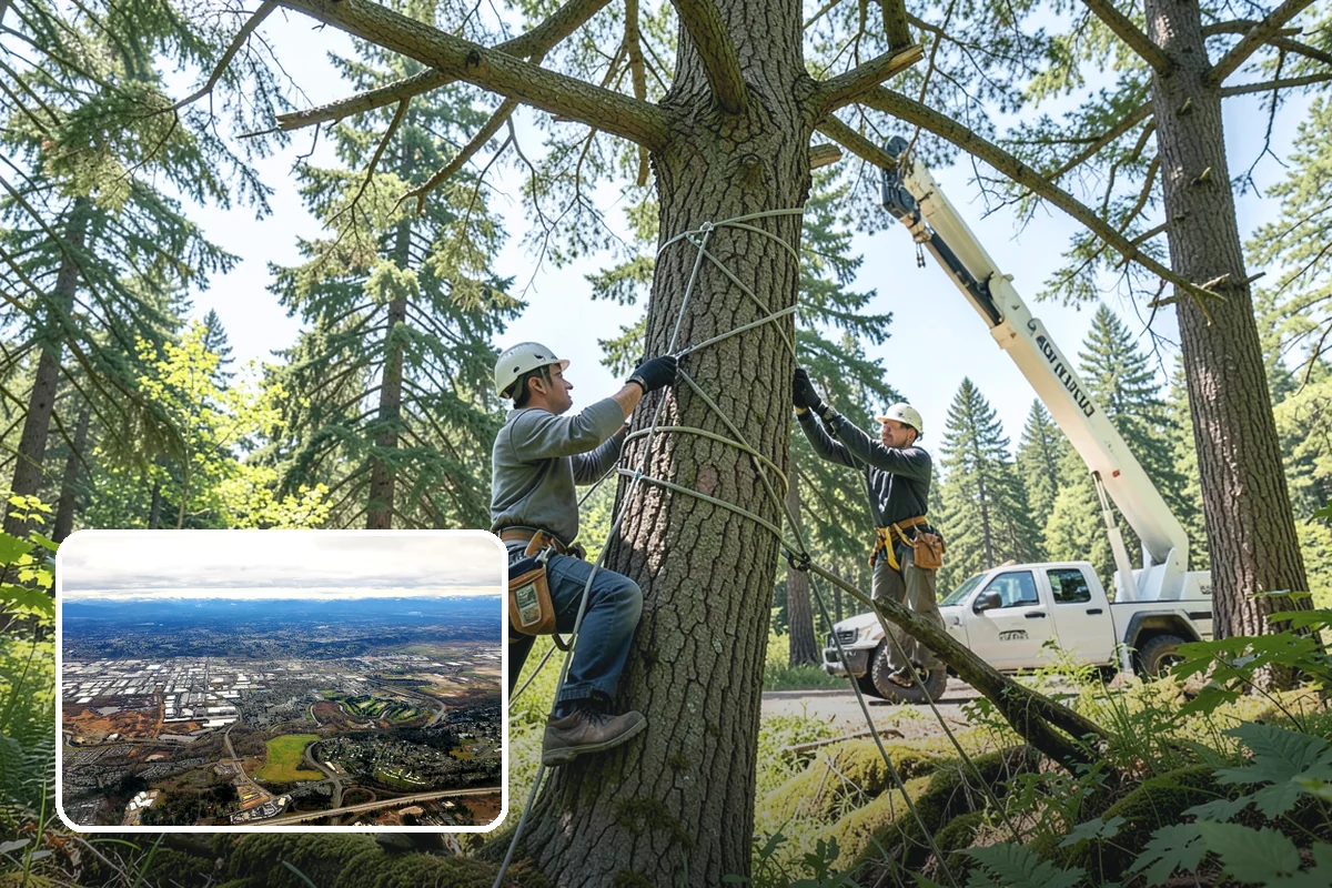 Multi-tree removal in Kent, King County, WA - Removes safety hazards and reduces liability