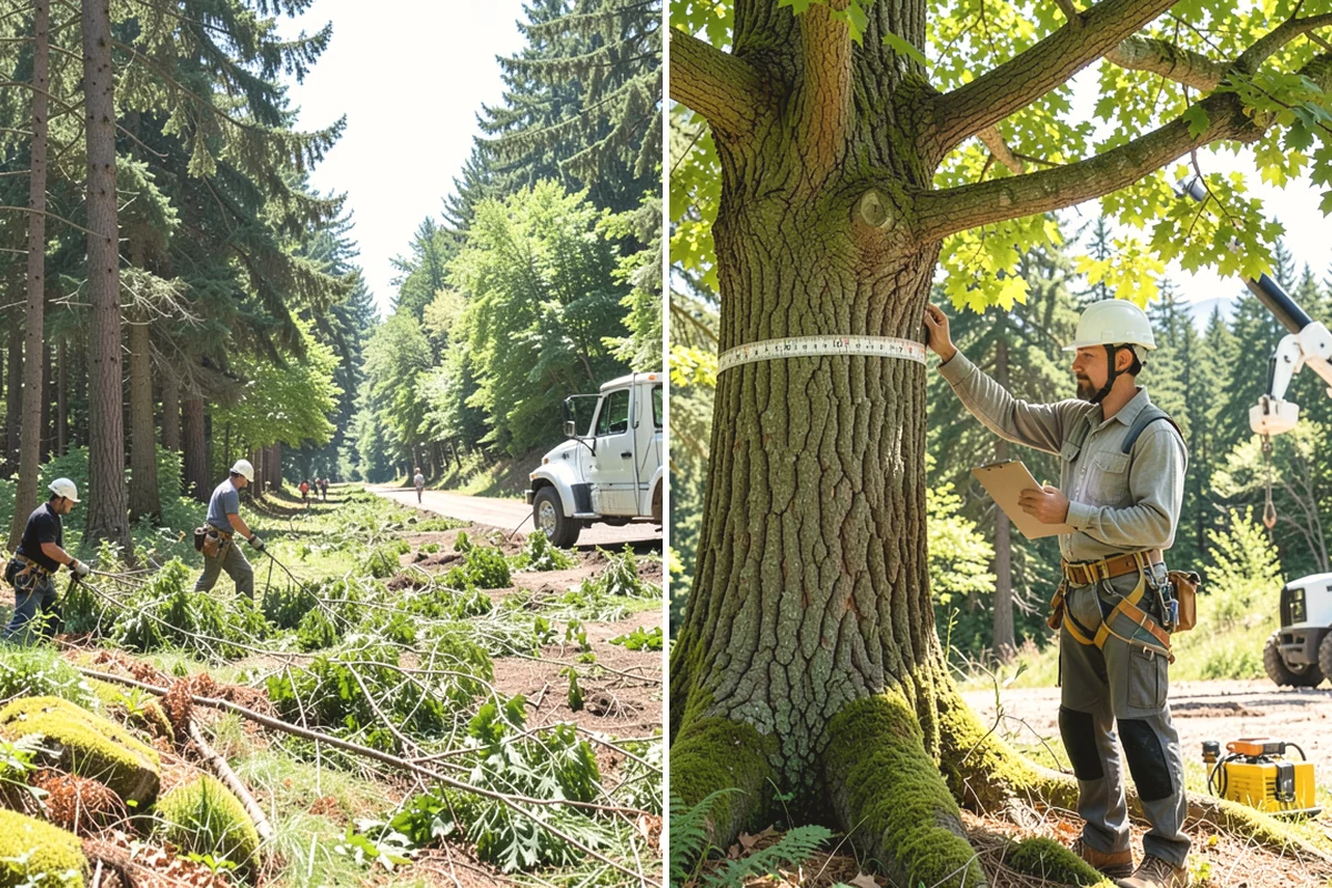 Multi-tree removal in La Conner, Skagit County, WA - On-site assessment and hazard evaluation
