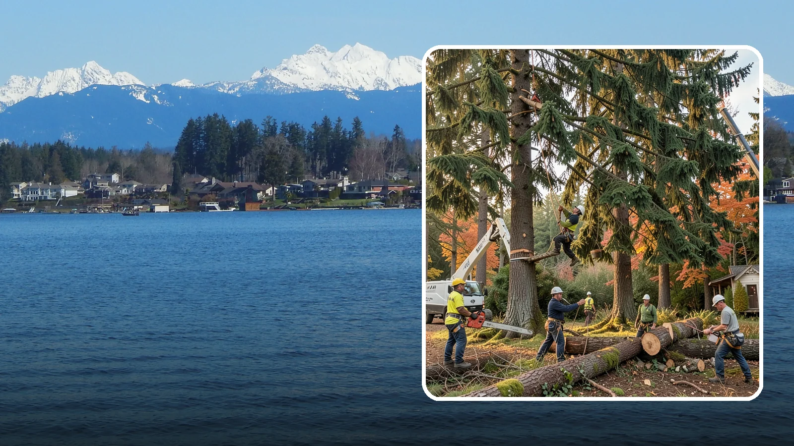 Multi-tree removal in Lake Stevens, Snohomish County, WA - The coordinated removal of several trees in a single project.