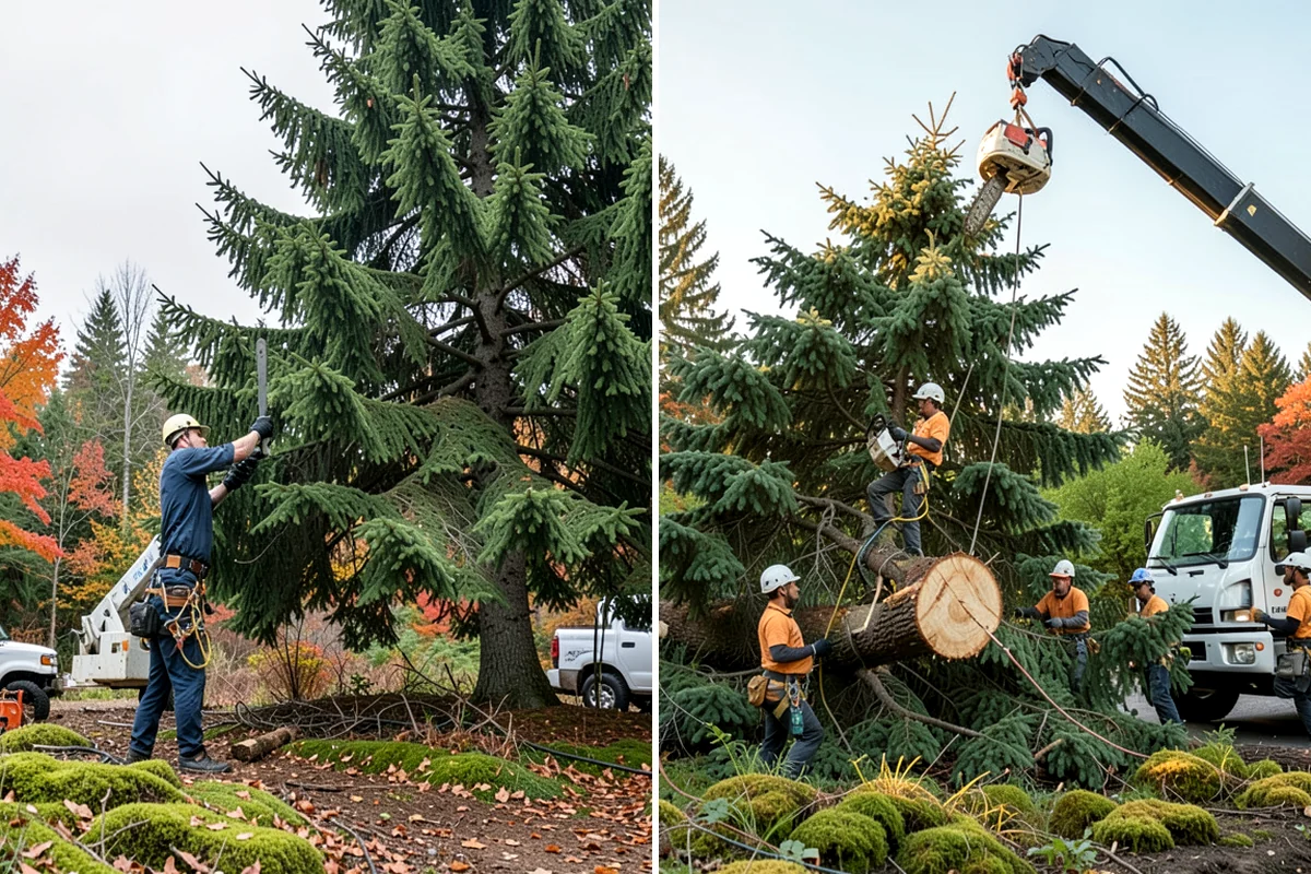 Multi-tree removal in Lakewood, Pierce County, WA - On-site assessment and hazard evaluation