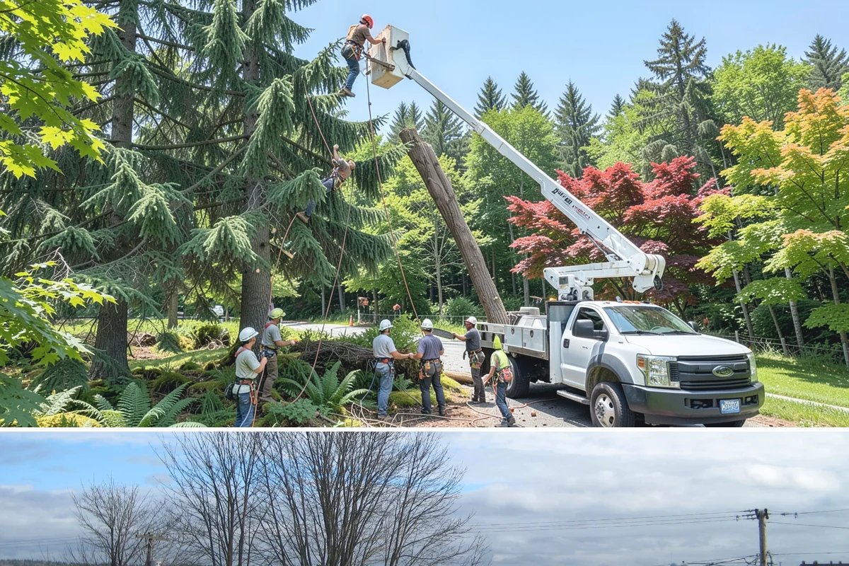 Multi-tree removal in Langley, Island County, WA - This service is best performed year-round in the Puget Sound climate provided that ground conditions allow equipment mobility...