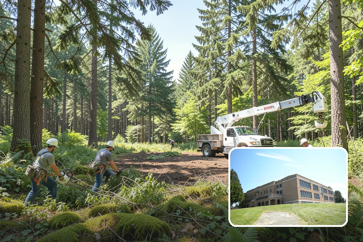 Multi-tree removal in Maple Valley, King County, WA - Removes safety hazards and reduces liability