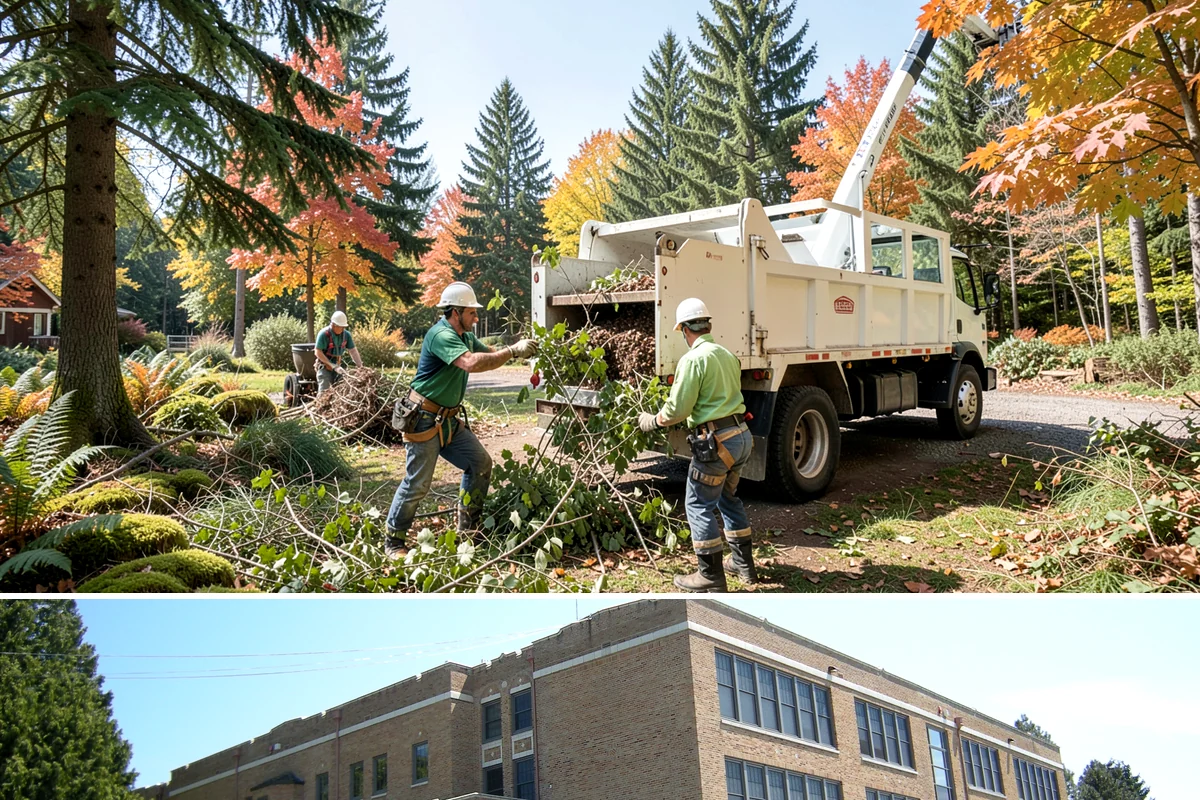 Multi-tree removal in Maple Valley, King County, WA - This service is best performed year-round in the Puget Sound climate provided that ground conditions allow equipment mobility...